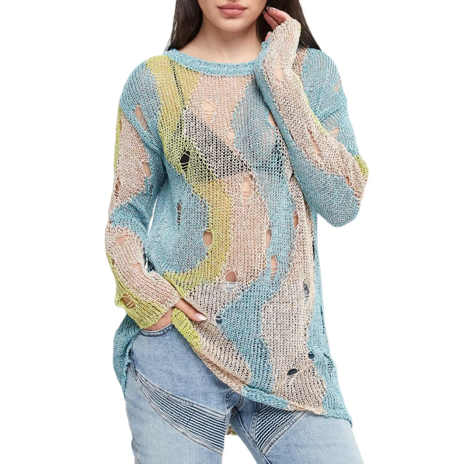 

SS24 Джемпер женский разноцветный PINKO, мультиколор