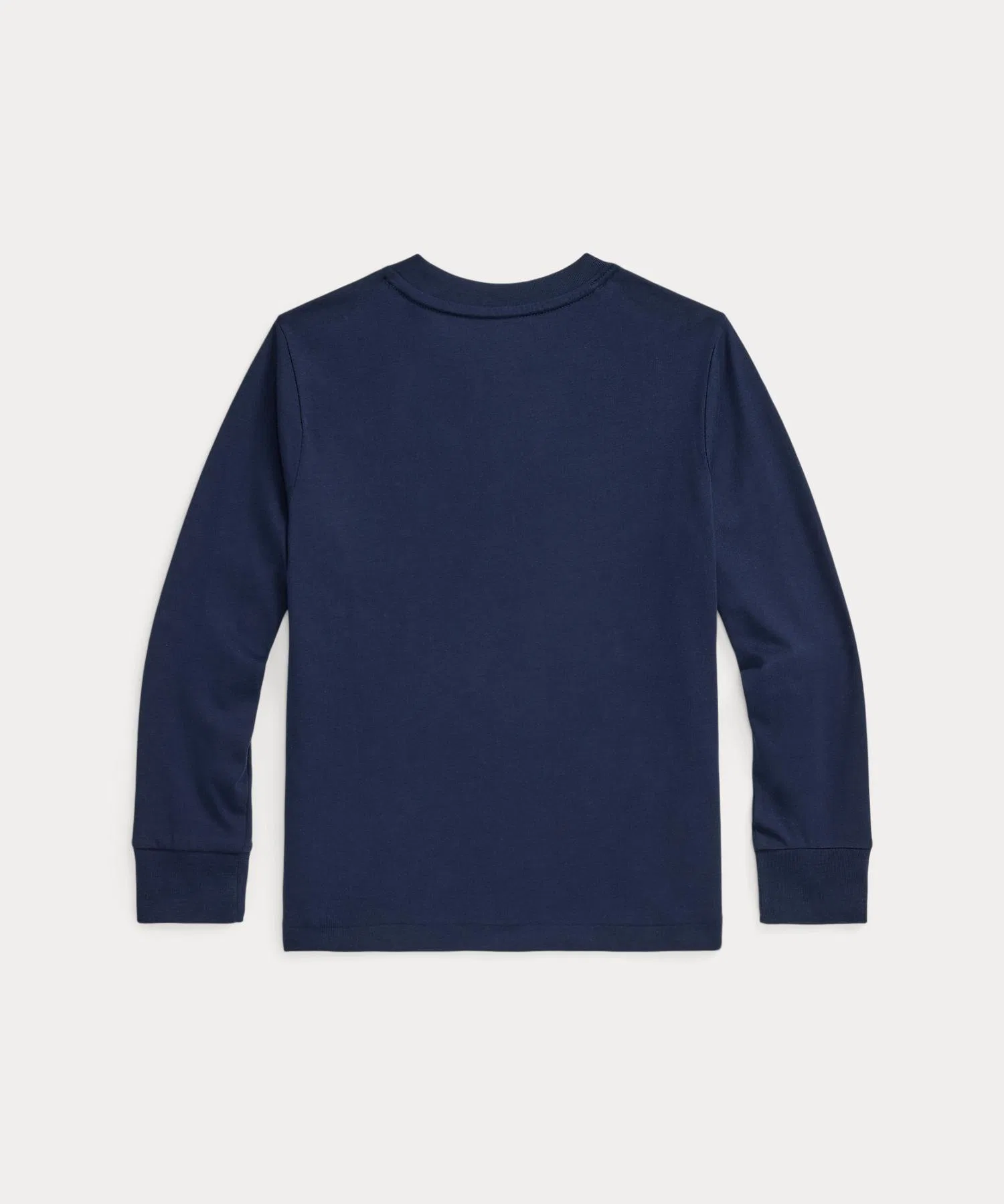Детская хлопковая футболка-поло POLO RALPH LAUREN CHILDRENSWEAR тёмно-синяя — фото 2