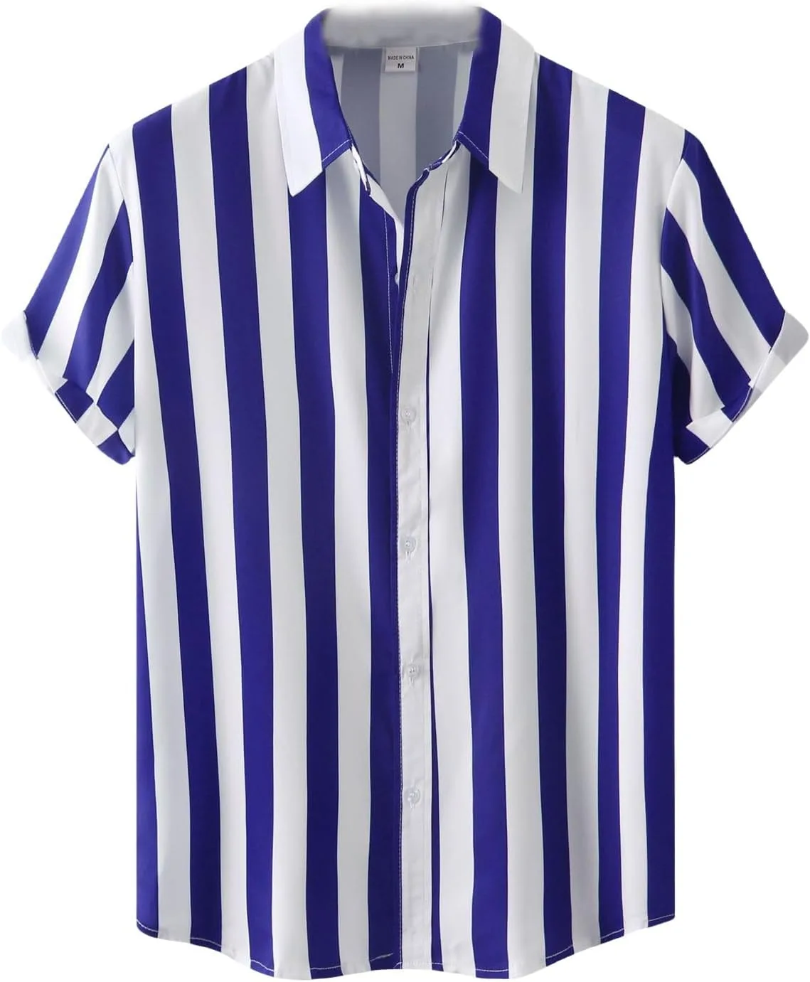 

Мужская полосатая рубашка с коротким рукавом Casual Button Down, цветной блок дизайн CHXLQQX