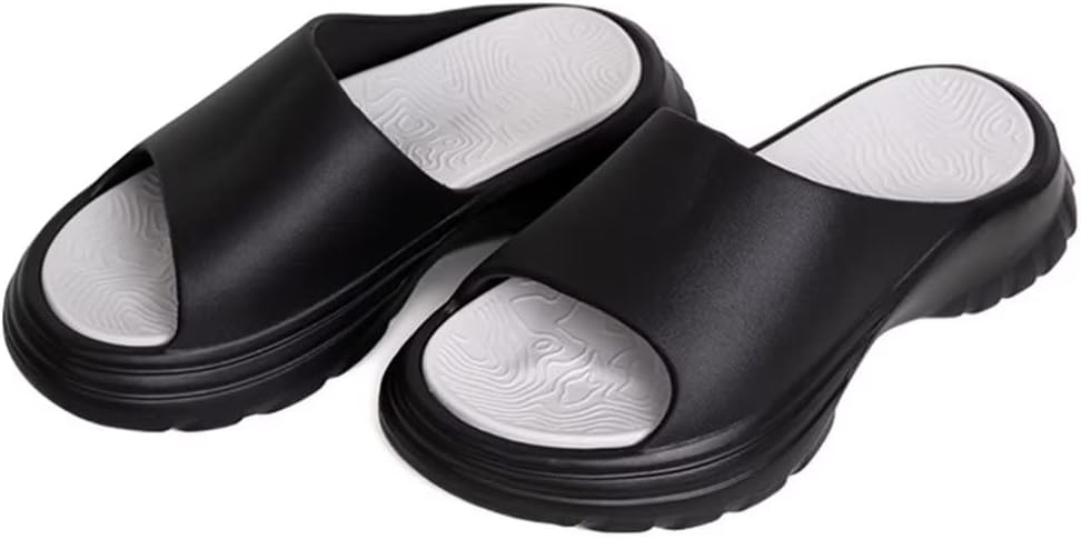 

Тапочки GSLMOLN для женщин и мужчин, Домашние шлепанцы, шлепанцы для душа унисекс, очень удобные, С упругой толстой подошвой, черный