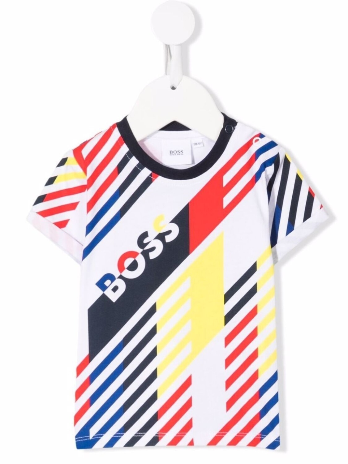 

Футболка в стиле колор-блок BOSS Kidswear, белый