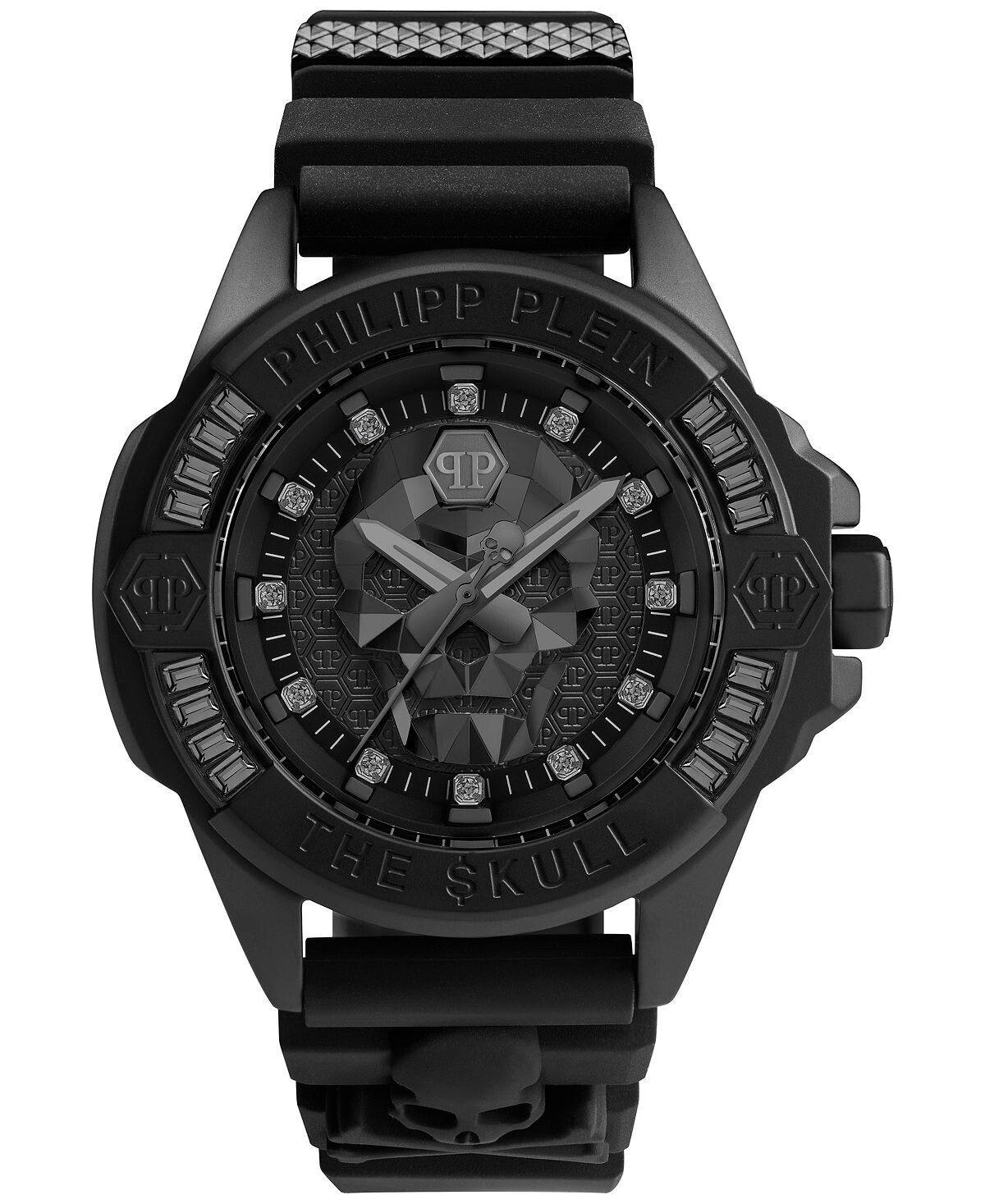 

Мужские часы The $kull с черным силиконовым ремешком, 41 мм Philipp Plein