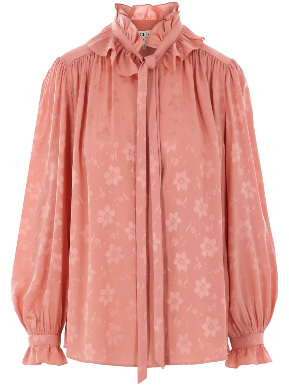 

Жаккардовая рубашка с цветочным узором CHLOÉ, розовый
