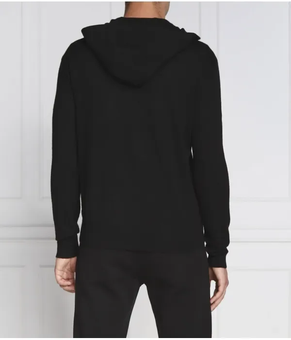 Шерстяная толстовка slim fit Emporio Armani, черный — фото 4