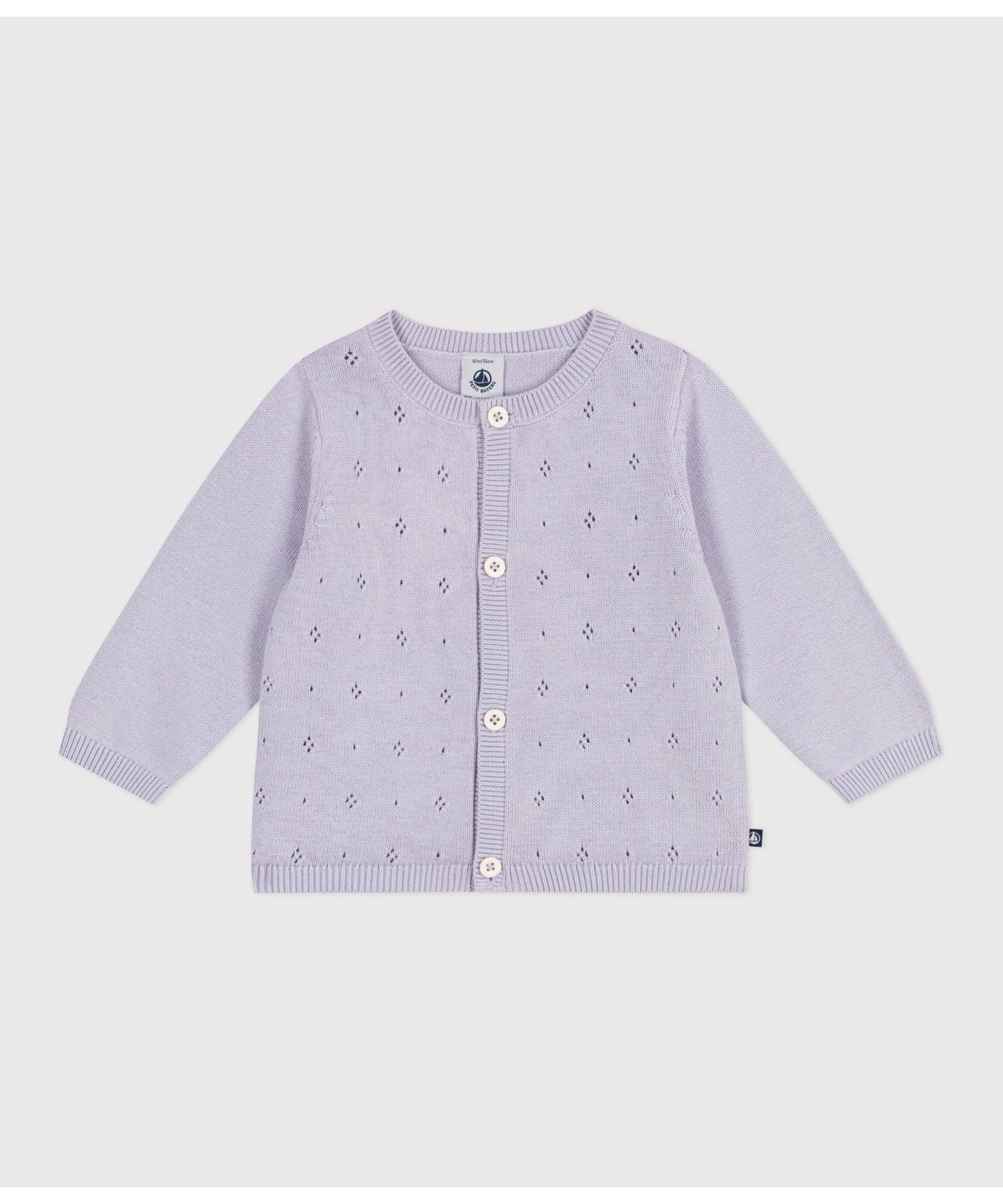 Кардиган PETIT BATEAU, Light Purple — фото 3