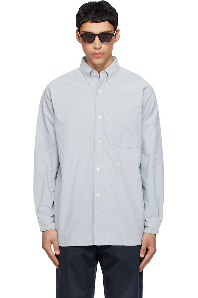 

Nanamica Серая ветрозащитная рубашка на пуговицах