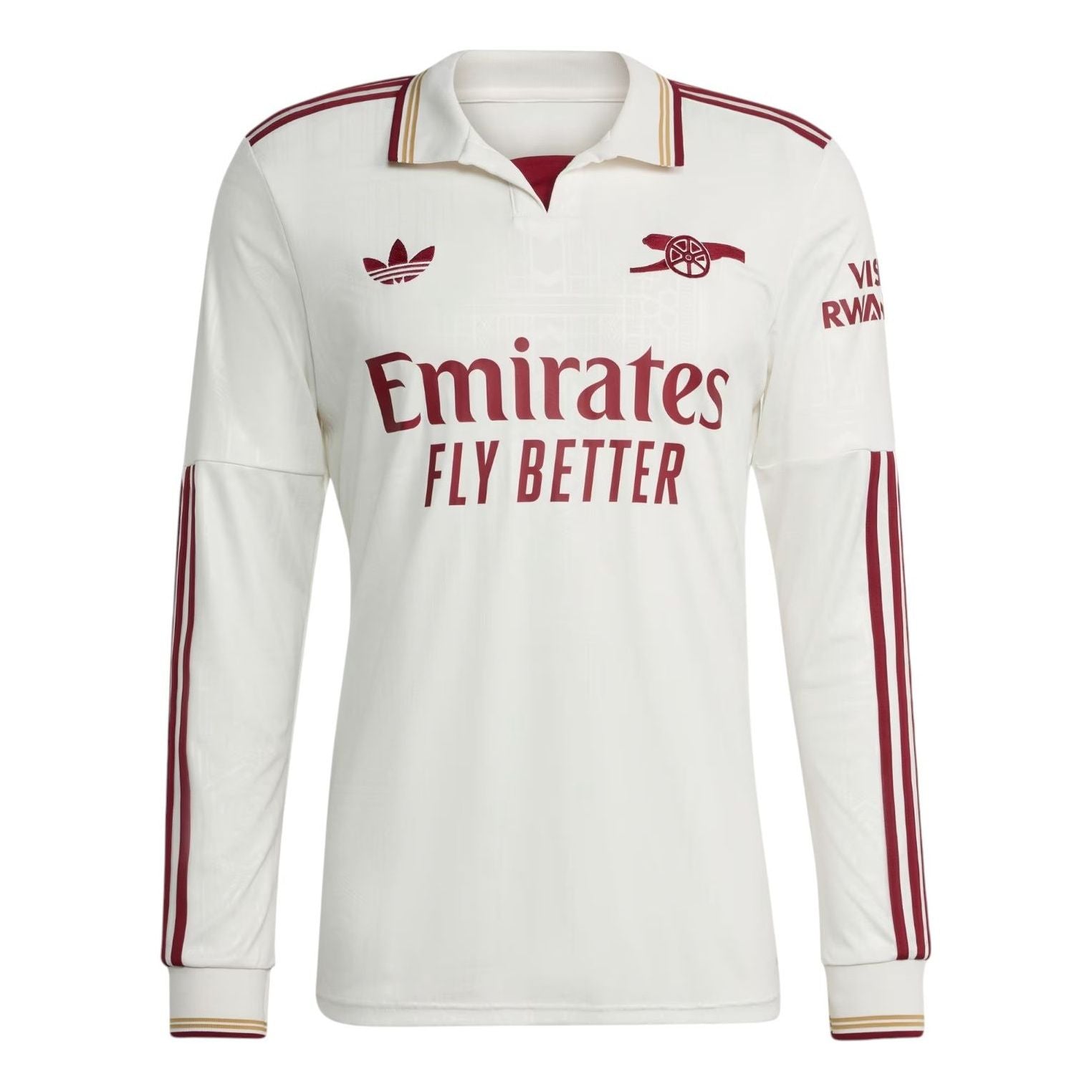 

Футболка adidas Arsenal 2025/2026 Long Sleeve Third Kit 'Cloud White Burgundy'