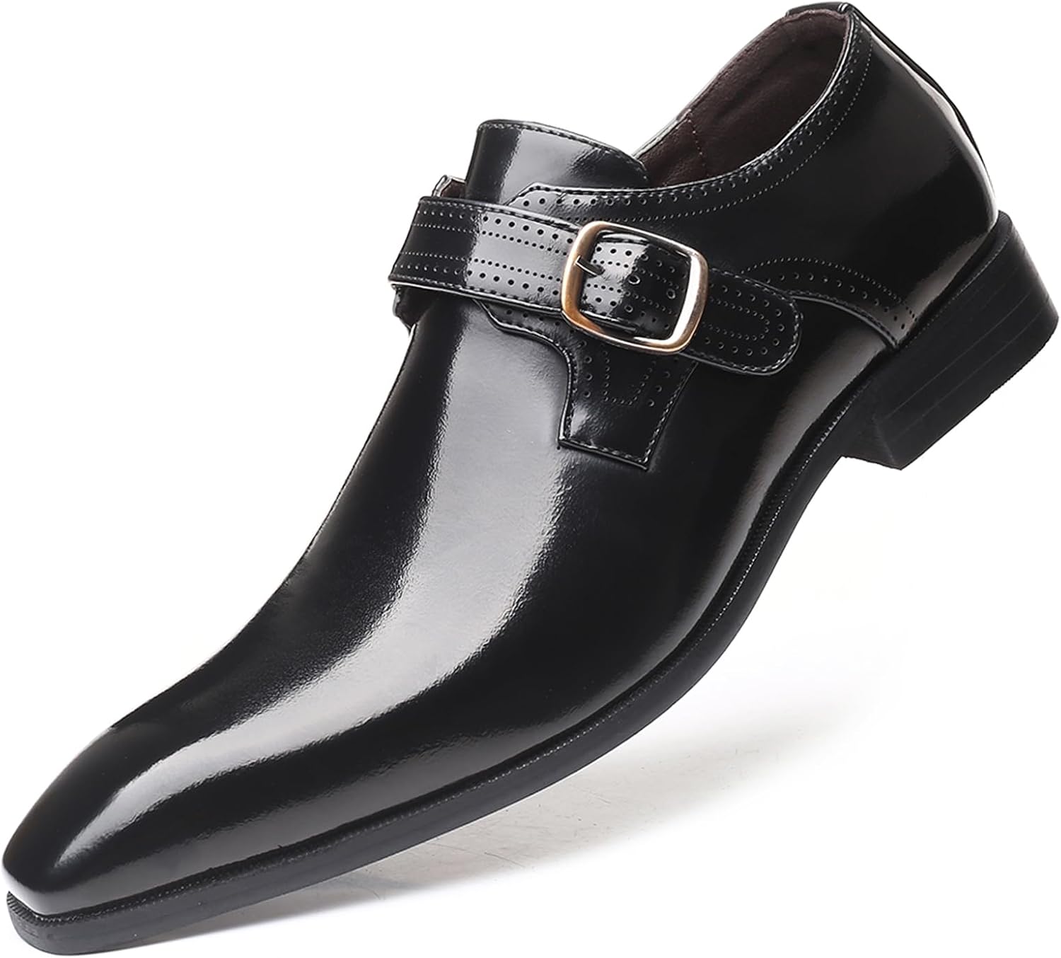 

Мужские классические оксфорды на один ремешок, кожаные низкие деловые туфли, модные туфли для работы, вечеринки, свадьбы и официальных мероприятий Lossarye, черный