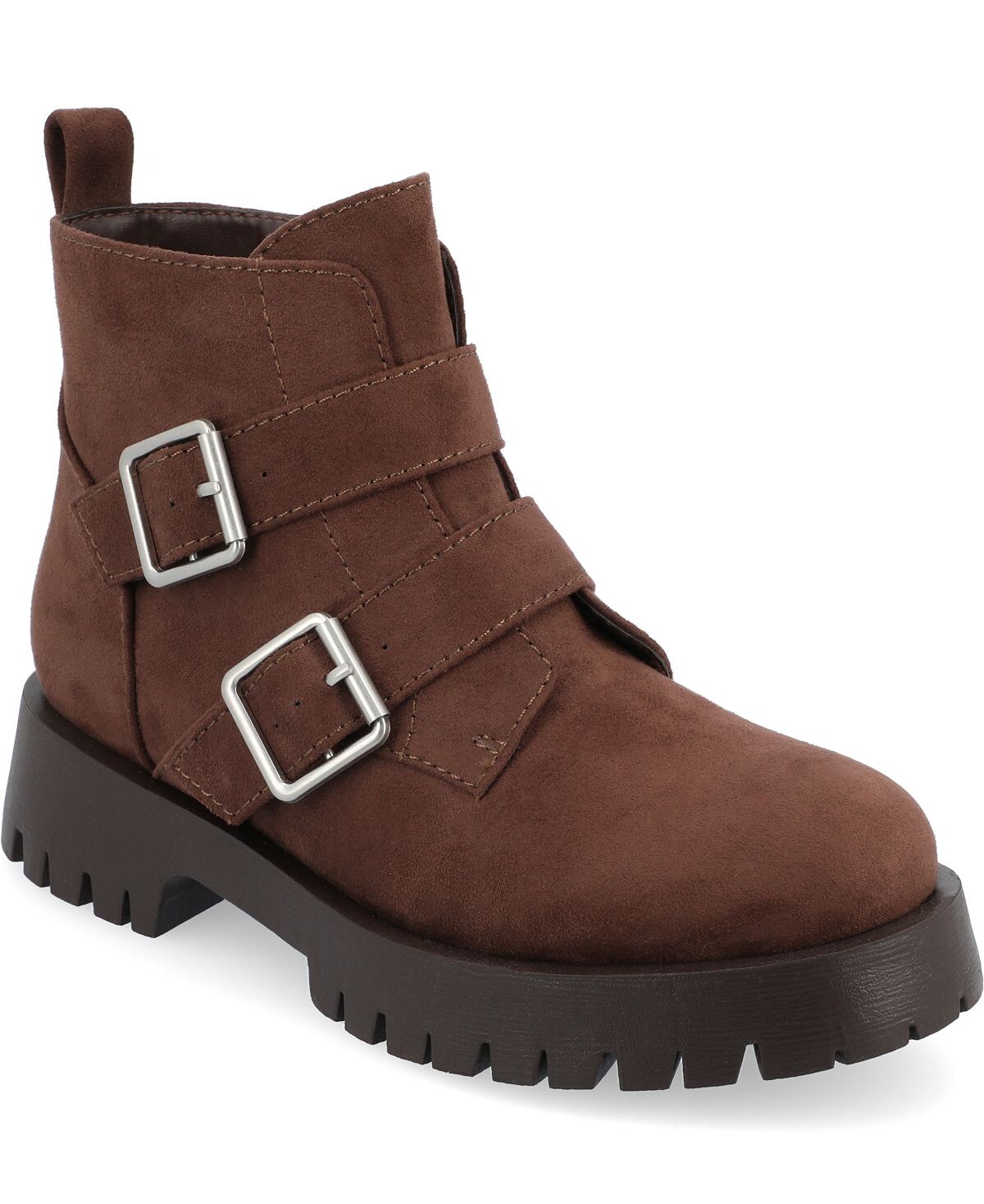 

Женские ботильоны с круглым носком Maebry Tru Comfort на пенопластовой протекторной подошве Journee Collection, коричневый