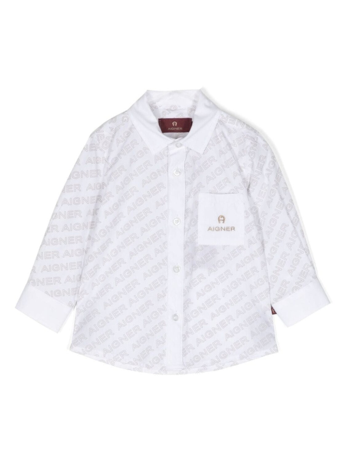 

Aigner Kids рубашка с логотипом, белый