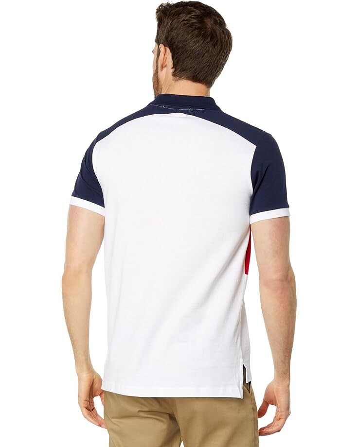

Поло U.S. POLO ASSN. Slim Fit Chest Stripe Color-Block Polo, белый