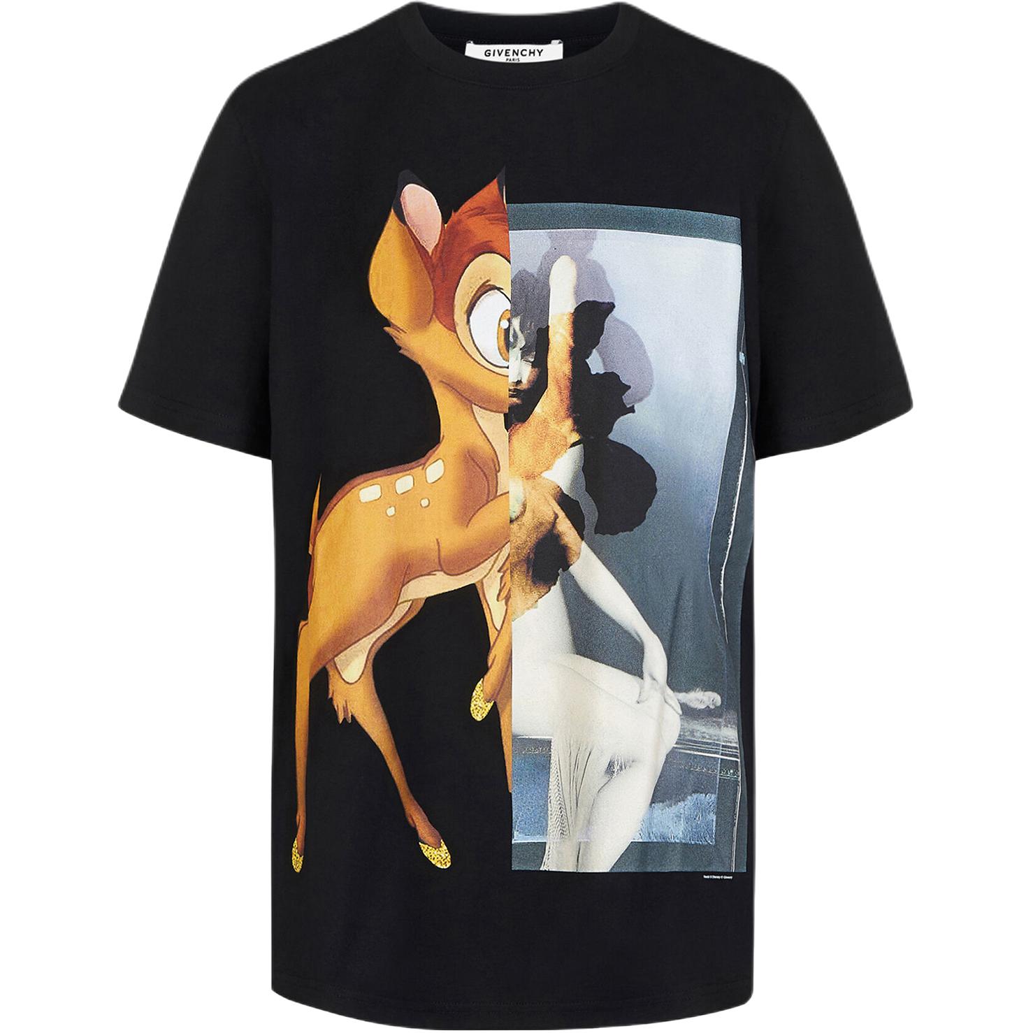 

Givenchy Футболка из хлопкового джерси с принтом Bambi черная