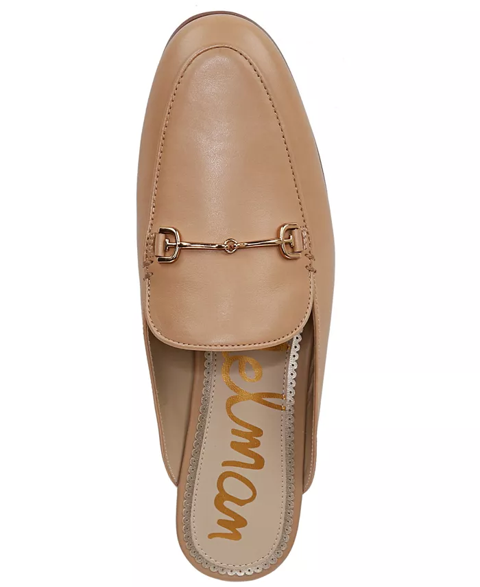 Женские кожаные повседневные мюли Tailored Sam Edelman, коричневый/бежевый — фото 4