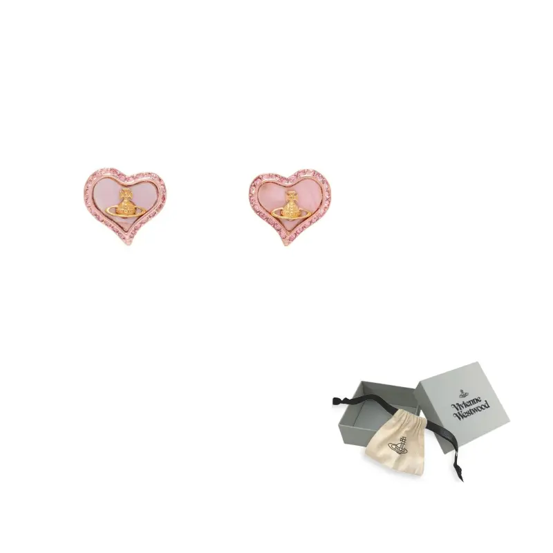 

Vivienne Westwood Кристальные серьги-гвоздики женские розовые