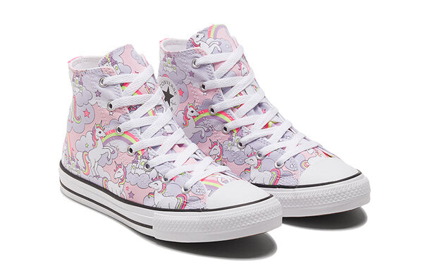 Кроссовки chuck taylor all star big unicorn pink/white/purple Converse, розовый — фото 3