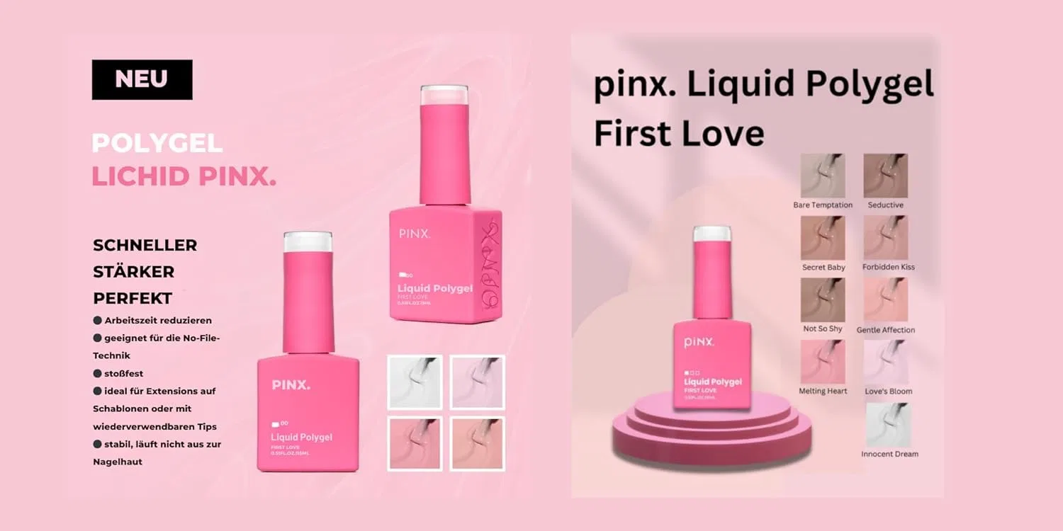 Жидкий полигель «Cupio Pinx Liquid Polygel First Love» 15 мл Cupio