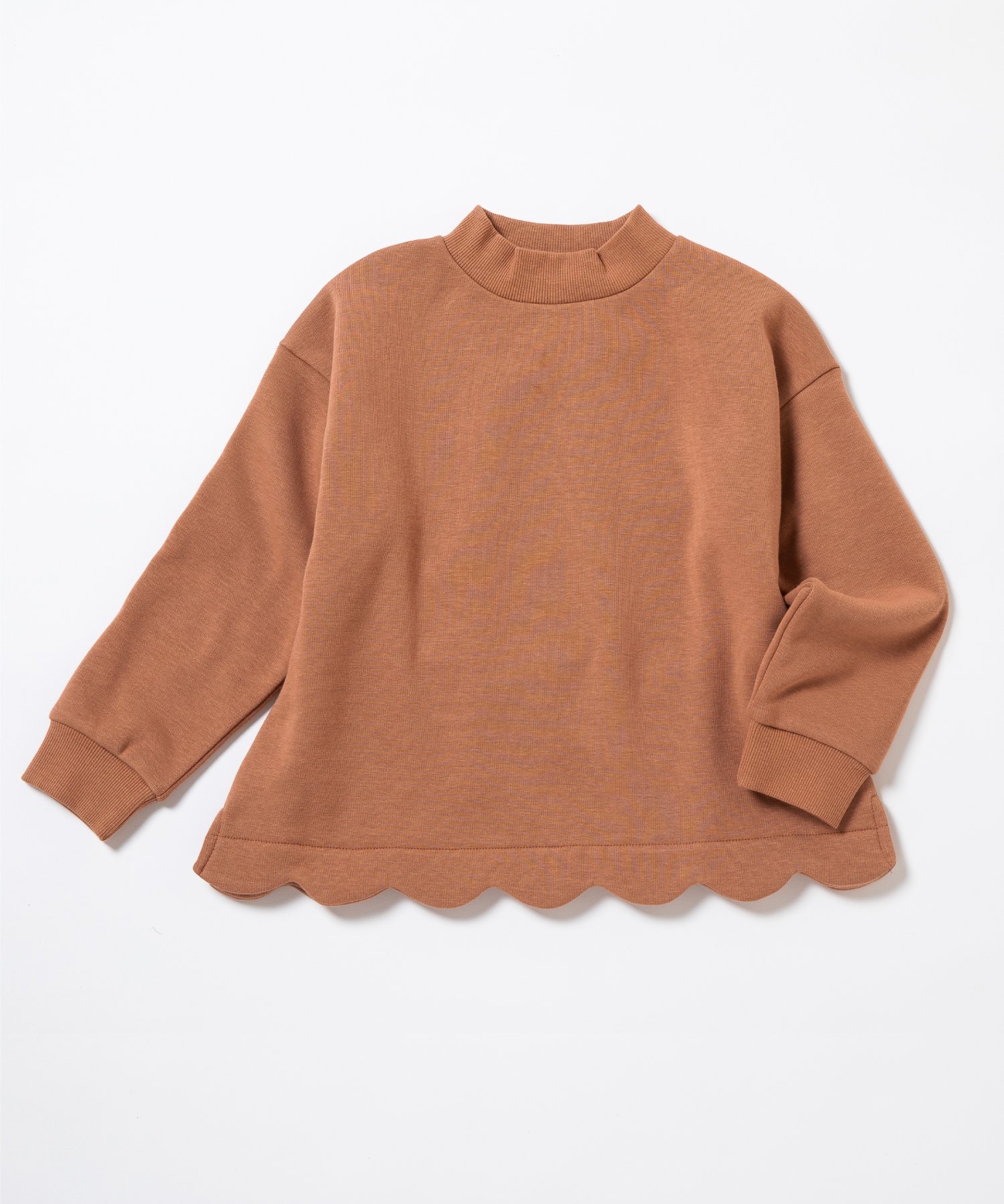 Толстовка на флисовой подкладке с фестончатым краем Ever Closet, Tawny Brown — фото 3