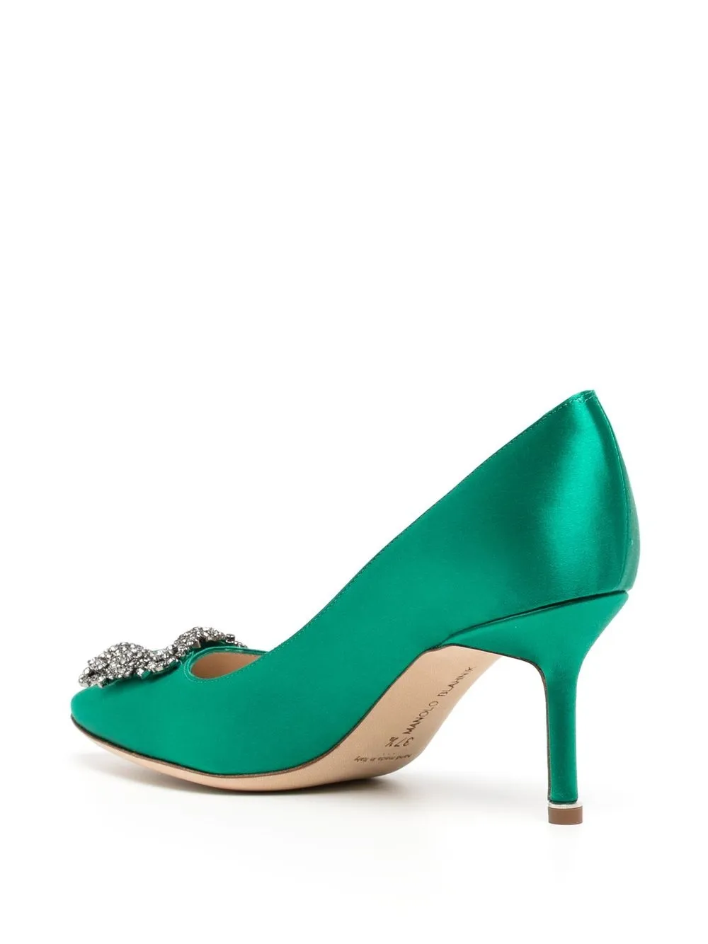 Декорированные туфли Hangisi 70 Manolo Blahnik, зеленый — фото 3