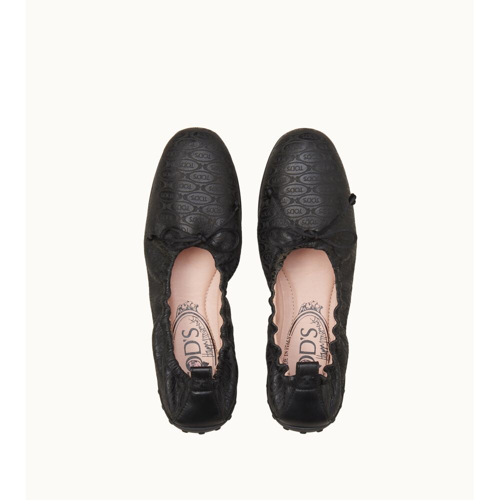 

Балерины в коже TOD's, черный