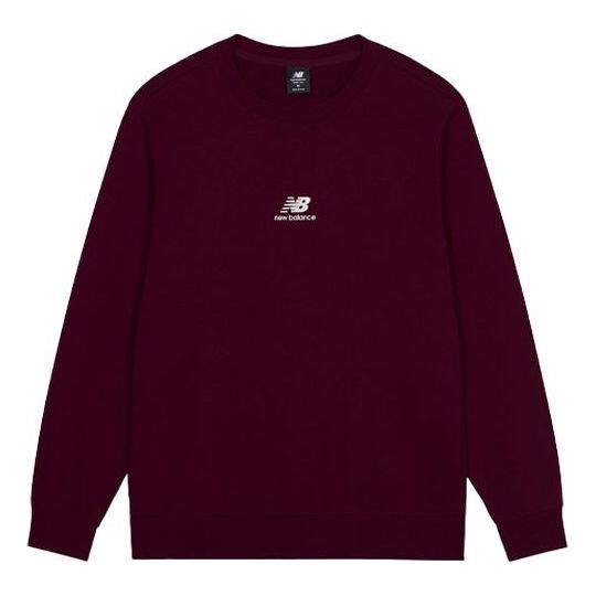 

Толстовка New Balance Men's New Balance Logo Round Neck Long Sleeves Wine Red, красный
