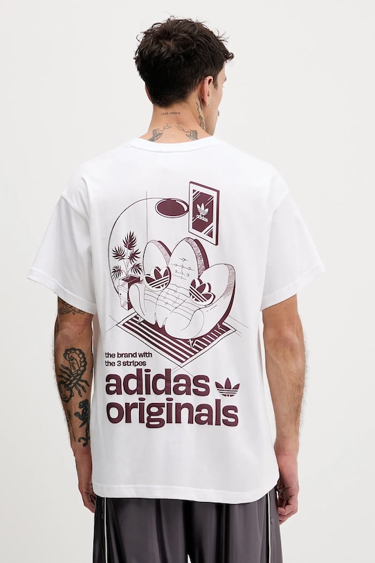 

Футболка из хлопка Sofa Adidas Originals, белый