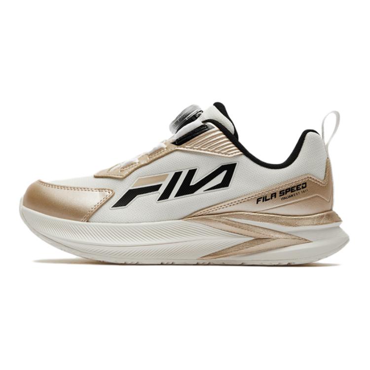 

Детские кроссовки с низким верхом и износостойким отскоком FILA KIDS, белый/золотой