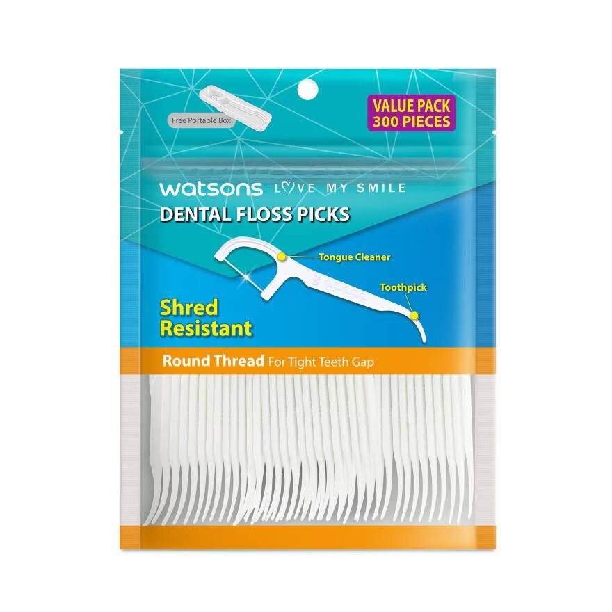 

Watsons Наборы для зубной нити с круглой резьбой (ценовая упаковка), 300 шт