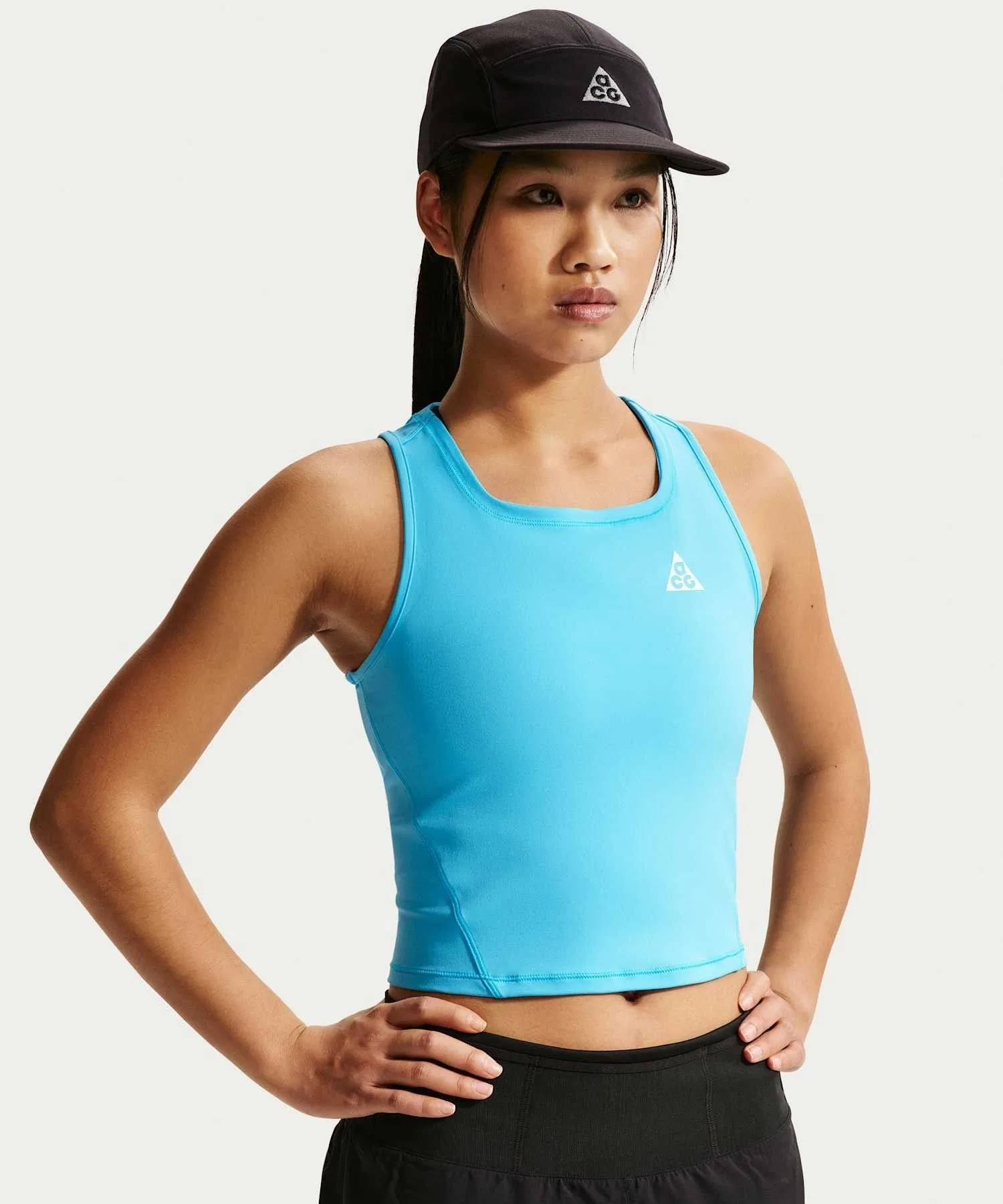 Женская майка для бега по пересеченной местности Nike ACG Dri-FIT IO9653-416, цвет «Балтийский синий».