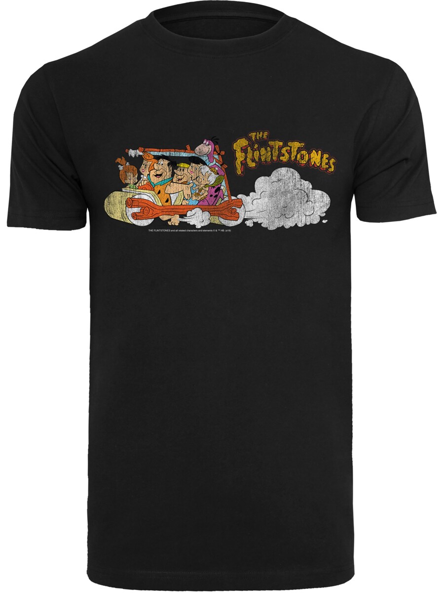 

Рубашка F4NT4STIC The Flintstones Family Car Distressed, черный