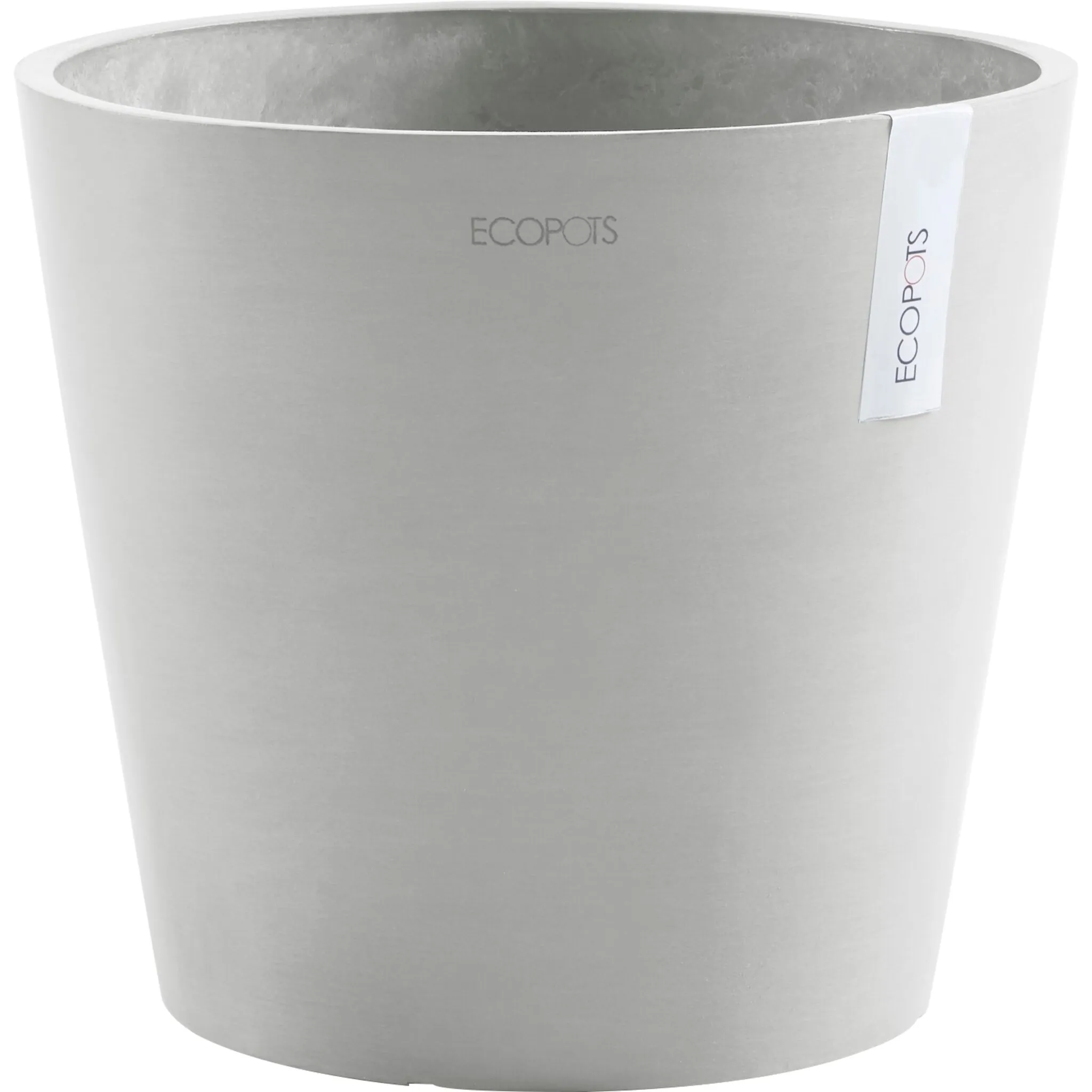 

Цветочный горшок ECOPOTS «AMSTERDAM White Grey», ШxГxВ: 40x40x35 см, с резервуаром для воды, белый/серый