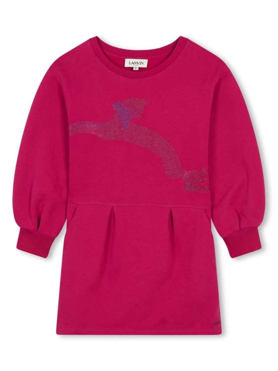 

Lanvin Enfant платье-джемпер с анималистичным мотивом, розовый