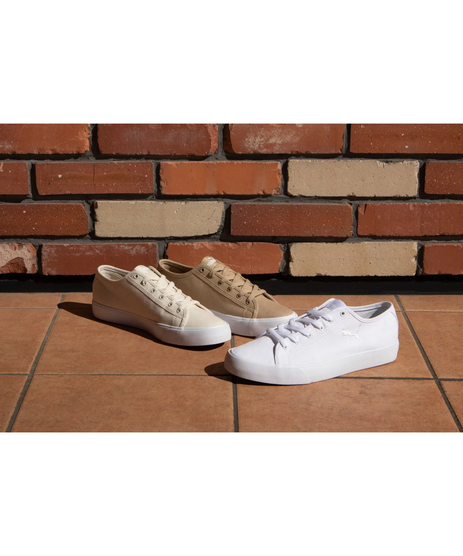 Унисекс кеды из канваса PUMA Bari Cat CV бежевые — фото 3