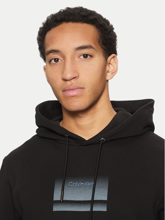 Толстовка обычного кроя Gradient Logo K10K113771 Calvin Klein, черный — фото 4