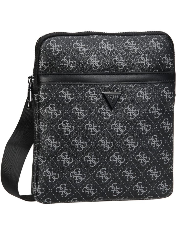 

Сумка через плечо Guess Milano Eco Grain Double Crossbody Flat, цвет dark black