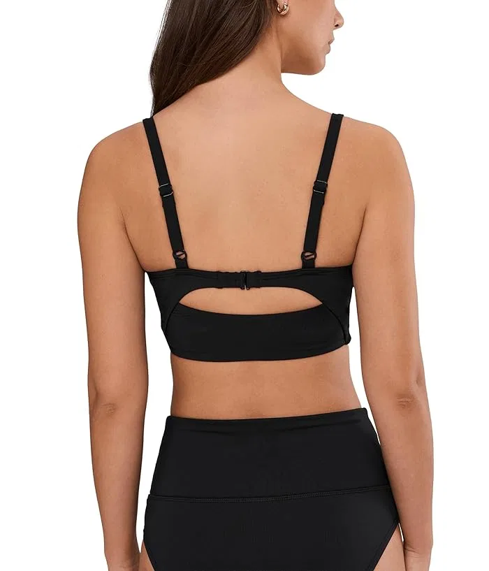 Купальник Nike Swim Effortless Essential V Neck Midkini, Black — фото 4