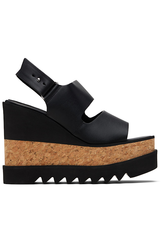 Сандалии на платформе Elyse Alter Mat Stella Mccartney, черный