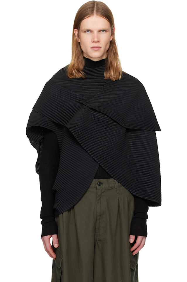 

Жилет из каменных облаков Homme Plissé Issey Miyake, черный