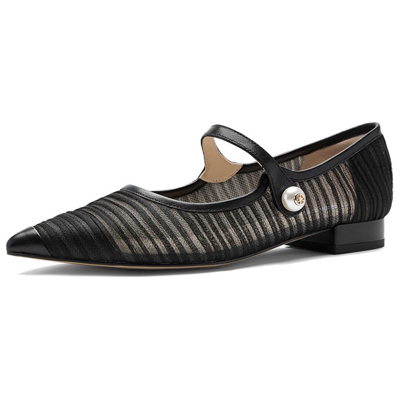 NINE WEST Женские туфли Мэри Джейн на массивном каблуке 2 см экрю, цвет Ecru — фото 4