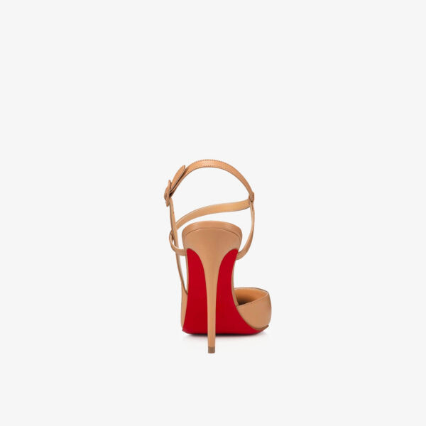 Кожаные босоножки Jenlove 100 на каблуке Christian Louboutin, цвет nude — фото 2