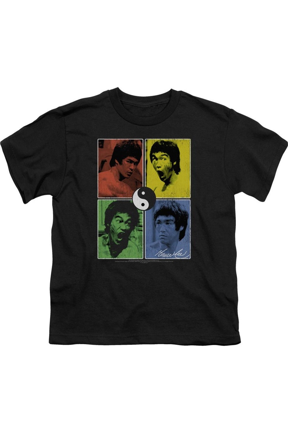 

Футболка с цветными блоками Bruce Lee Enter для детей Gildan, черный