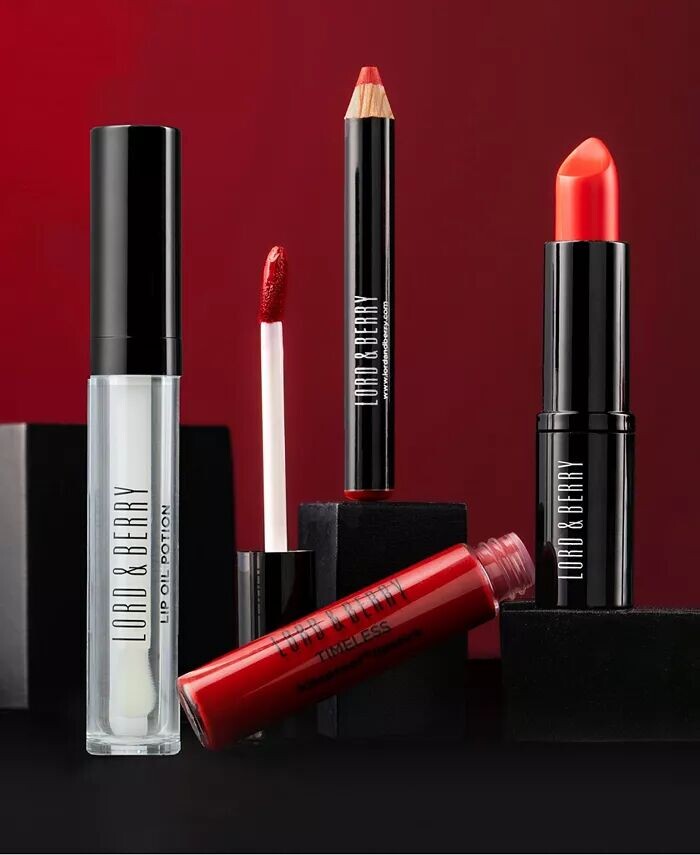 Набор для макияжа Holidays Red Lips, 4 предмета Lord & Berry, цвет Red, Transparent — фото 2