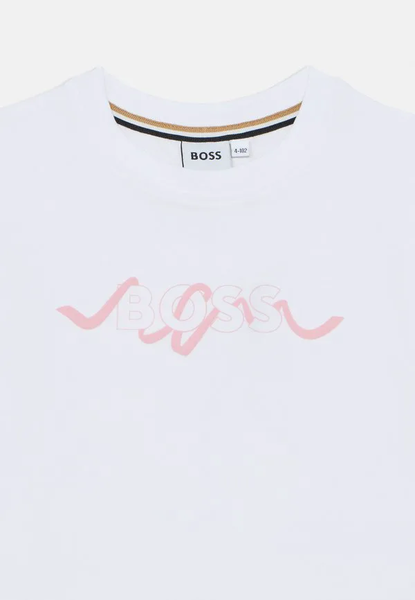 Детская/Подростковая футболка с короткими рукавами и принтом Boss Kidswear, White — фото 3