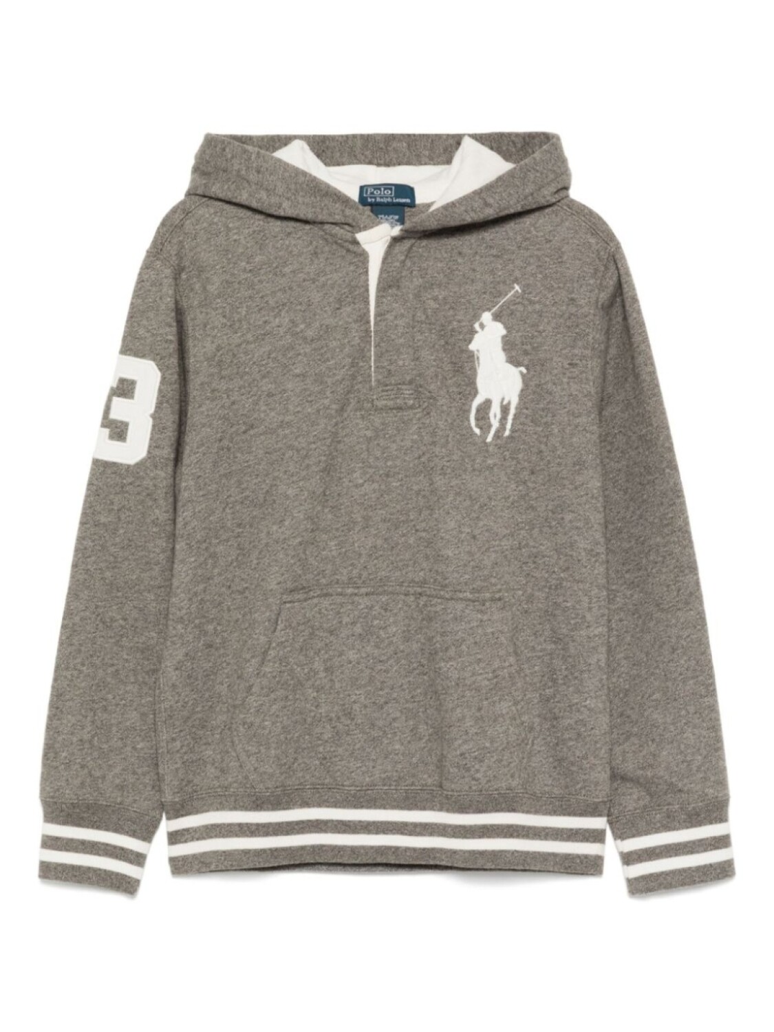 

POLO RALPH LAUREN KIDS худи с вышитым логотипом, серый