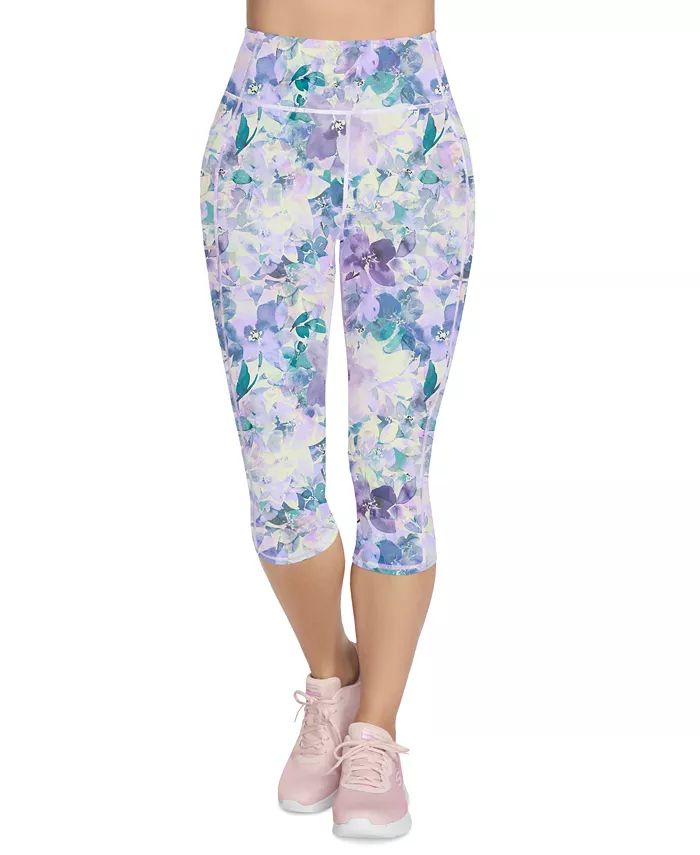 

Женские капри-леггинсы Go Walk Seascape Floral Skechers, фиолетовый