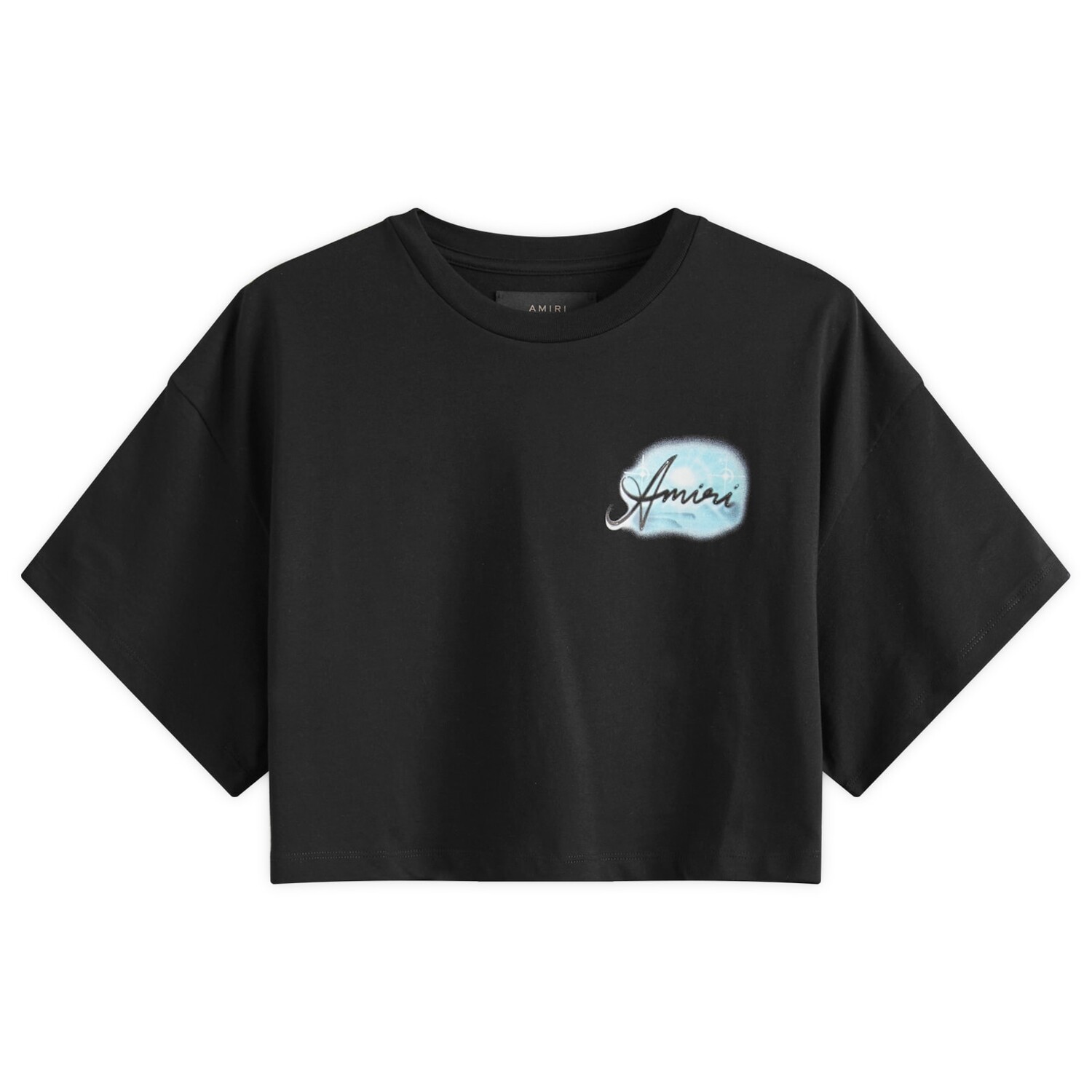 

Футболка Amiri Airbrush Cropped T-Shirt, черный