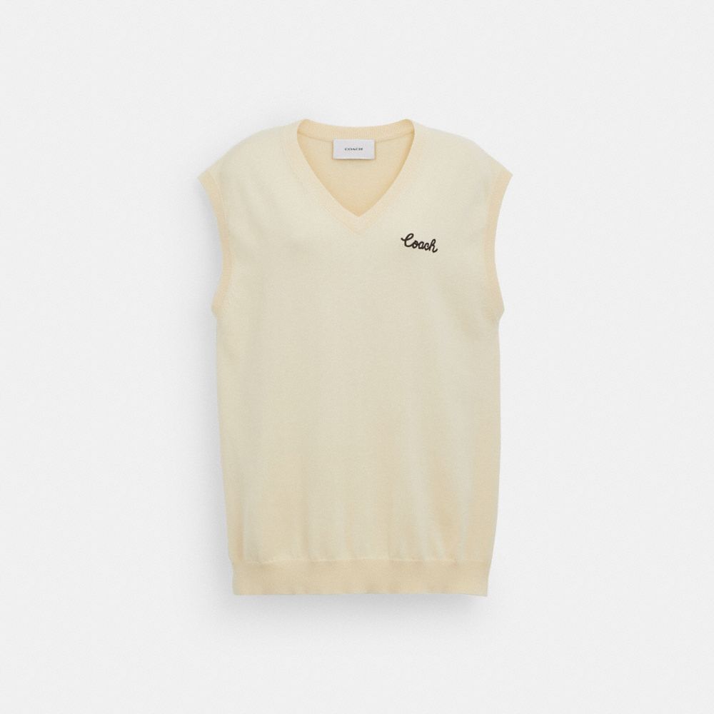 

Свитер Coach Sweater Vest, кремовый