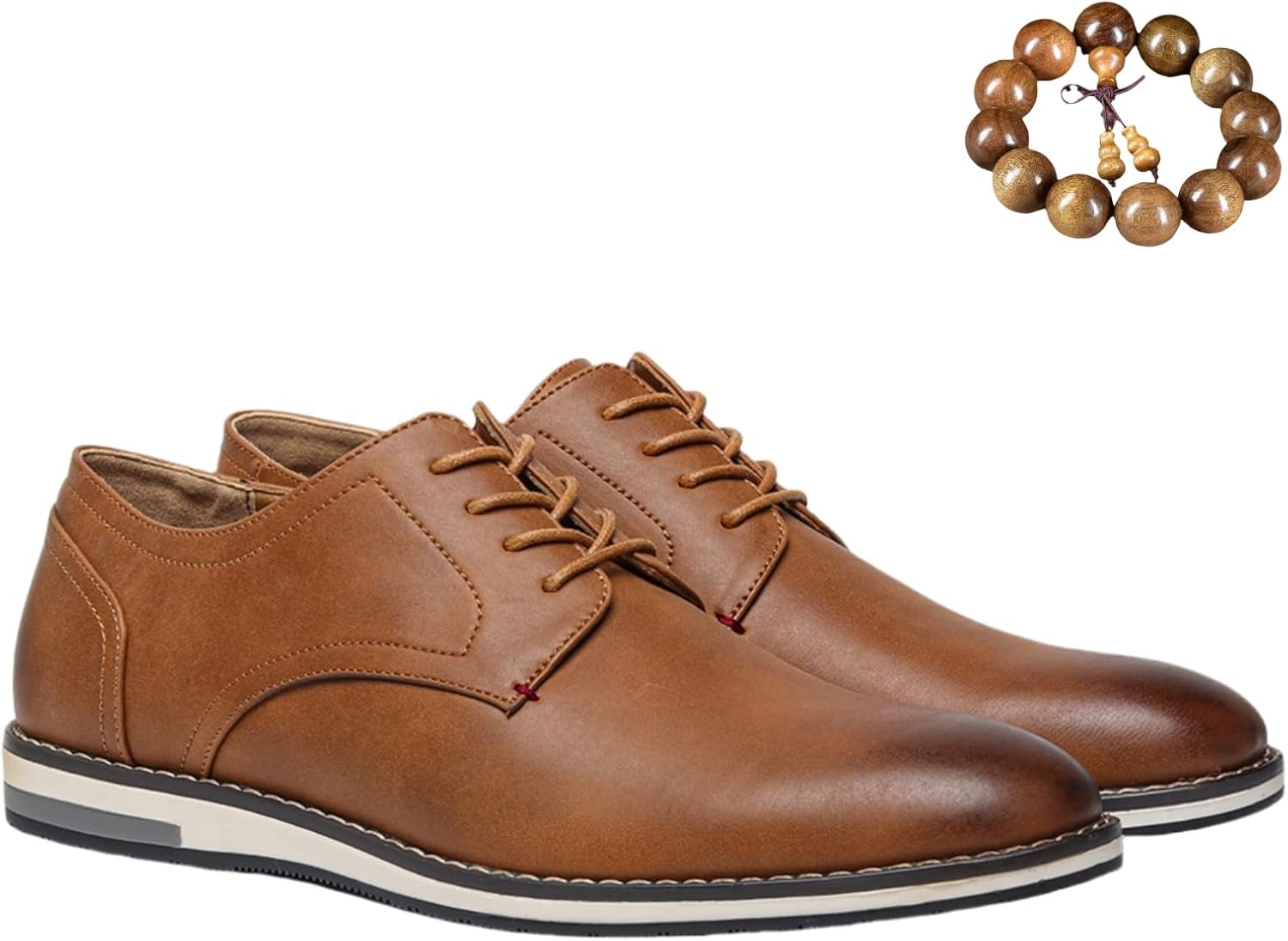 

Мужские удобные классические туфли ZPLMIDE, плоские нескользящие повседневные дерби оксфорды, кожаные шитаные шнурки, деловые кроссовки, светло-коричневый