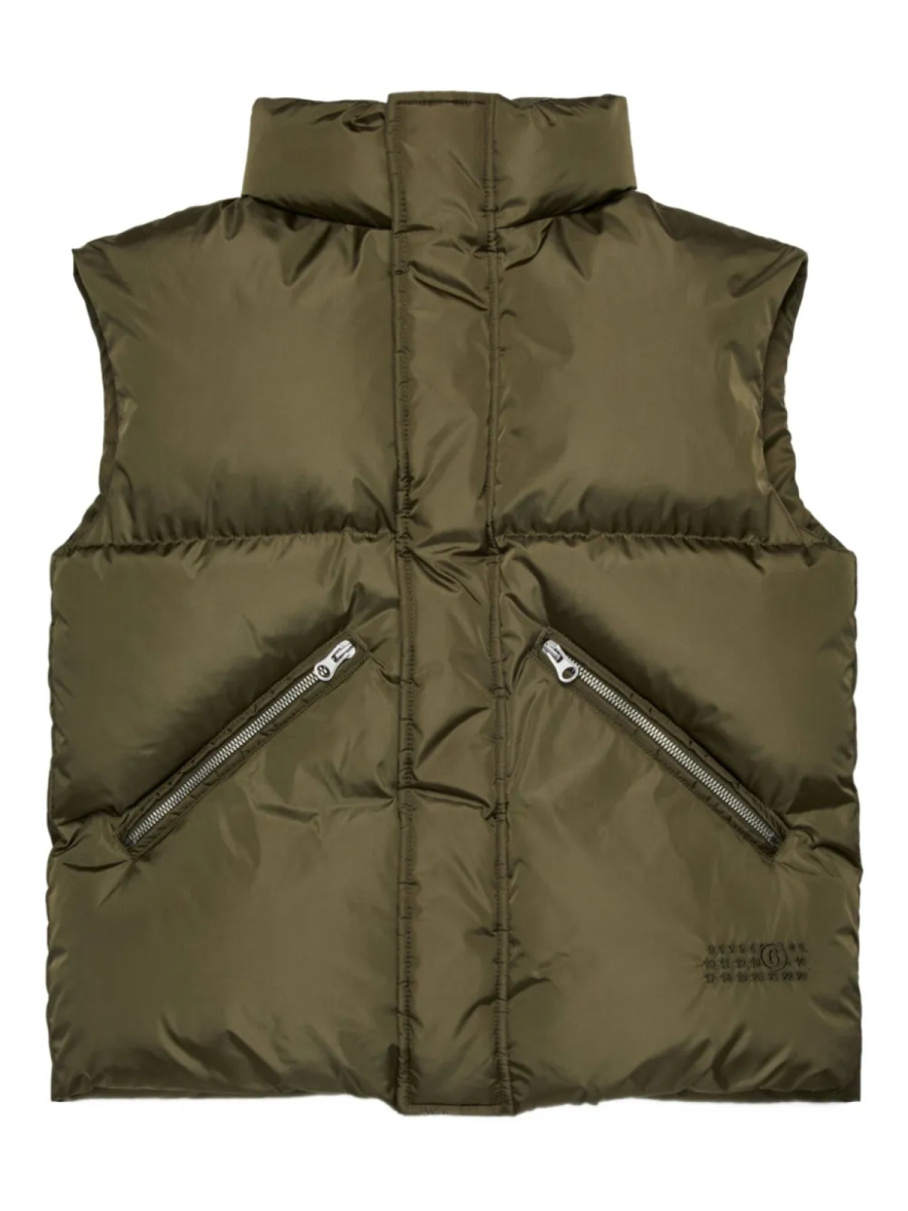 

MM6 Maison Margiela Kids жилет с логотипом Numbers, зеленый
