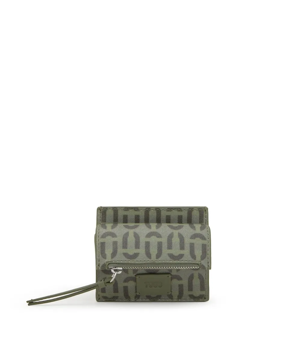 

Женский кошелек-картхолдер Double Way Manifesto Tous, хаки