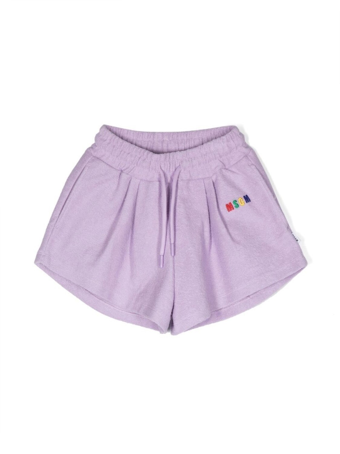 

MSGM Kids спортивные шорты с вышитым логотипом, фиолетовый